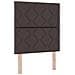 Letto a molle con materasso Marrone scuro 80 x 200 cm Tessuto - Foto miniatura 1