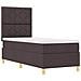 Letto a molle con materasso Marrone scuro 80 x 200 cm Tessuto - Foto miniatura 6