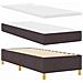 Letto a molle con materasso Marrone scuro 80 x 200 cm Tessuto - Foto miniatura 7