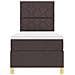 Letto a molle con materasso Marrone scuro 80 x 200 cm Tessuto - Foto miniatura 8