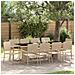 Set da Pranzo per Giardino 11 pcs Beige Poly Rattan - Foto miniatura 2