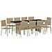 Set da Pranzo per Giardino 11 pcs Beige Poly Rattan - Foto miniatura 3