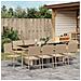 Set da Pranzo per Giardino 11 pcs Beige Poly Rattan - Foto miniatura 4