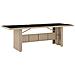 Set da Pranzo per Giardino 11 pcs Beige Poly Rattan - Foto miniatura 5
