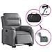 Poltrona Alzapersona Reclinabile Grigio in Similpelle - Foto miniatura 6