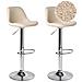 Set Di 2 Sgabelli Da Bar Kahla Bouclé Beige Chiaro - Foto miniatura 2