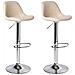 Set Di 2 Sgabelli Da Bar Kahla Bouclé Beige Chiaro - Foto miniatura 7