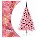 Albero di Natale artificiale con luci integrate Rosa 150 cm PVC - Foto miniatura 1