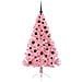 Albero di Natale artificiale con luci integrate Rosa 150 cm PVC - Foto miniatura 3