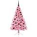 Albero di Natale artificiale con luci integrate Rosa 150 cm PVC - Foto miniatura 4
