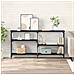 Tavolo consolle con lo scaffale Rovere Nero 150 x 29 x 76,5 cm - Foto miniatura 2