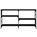 Tavolo consolle con lo scaffale Rovere Nero 150 x 29 x 76,5 cm - Foto miniatura 5