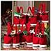 Sacchetto Regalo A Forma Di Pantaloncini Di Babbo Natale - Borsa Festiva In Tessuto Non Tessuto Per Dolci E Bottiglie Di Vino  S - Foto miniatura 4