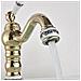 Rubinetto per lavabo da bagno, Blackswan, tipo M41, modello oro, misura 20 cm - Foto miniatura 2