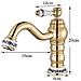 Rubinetto per lavabo da bagno, Blackswan, tipo M41, modello oro, misura 20 cm - Foto miniatura 3
