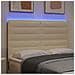 Testiera LED con luci a strisce a LED Crema 144 cm Poliestere - Foto miniatura 4
