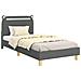 Struttura letto bambini con testata Grigio Scuro 80 x 200 cm - Foto miniatura 1