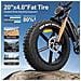 Bicicletta elettrica X50 750W 48V 17AH con batteria rimovibile, pneumatici fat da 20×4 pollici, mountain bike fuoristrada, 7 velocità. - Foto miniatura 3