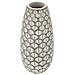 Vaso Tibet Alto In Resina Con Finitura Bianca Anticata - Foto miniatura 2