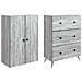 Set di armadi 2 pcs Sonoma grigio 66 x 34,5 x 90 cm - Foto miniatura 3