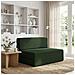 Divano Letto Pieghevole Verde Scuro 70 x 80 x 60 cm Tessuto - Foto miniatura 2