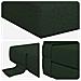 Divano Letto Pieghevole Verde Scuro 70 x 80 x 60 cm Tessuto - Foto miniatura 6