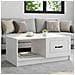 Tavolino da salotto Bianco 90 x 50 x 37 cm Legno ingegnerizzato - Foto miniatura 2