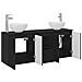 Set di Armadi da Bagno 3 pz Nero 49,5 x 35 x 63 cm - Foto miniatura 2