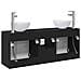 Set di Armadi da Bagno 3 pz Nero 49,5 x 35 x 63 cm - Foto miniatura 3