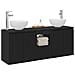 Set di Armadi da Bagno 3 pz Nero 49,5 x 35 x 63 cm - Foto miniatura 5