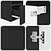 Set di Armadi da Bagno 3 pz Nero 49,5 x 35 x 63 cm - Foto miniatura 9