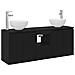 Set di Armadi da Bagno 3 pz Nero 49,5 x 35 x 63 cm - Foto miniatura 1