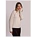 MAGLIA COLLO ALTO CON RICAMI FLOREALI - Colore: Panna - Taglia: S - Foto miniatura 4