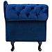 Chaise Longue Sinistra In Velluto Blu Nimes - Foto miniatura 25