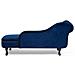 Chaise Longue Sinistra In Velluto Blu Nimes - Foto miniatura 23