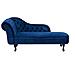 Chaise Longue Sinistra In Velluto Blu Nimes - Foto miniatura 15