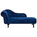 Chaise Longue Sinistra In Velluto Blu Nimes - Foto miniatura 10