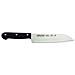 Serie Universal - Coltello Santoku Coltello Giapponese Coltelli Asiatici - Lama Acciaio Inossidabile Nitrum 170 Mm - Manico Polioxymetilene (pom) Colore Nero - Foto miniatura 1