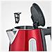 WK 3417 Bollitore, 2200 W, Circa 1,0 l, Sistema Centrale Cordless a 360°, Grande Apertura del Coperchio, Filtro anticalcare Lavabile, 1 Liter, Nero / Rosso - Foto miniatura 4