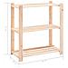 Scaffali A 3 Livelli 10 Pz 80x38x90 Cm Massello Pino Fsc 150 Kg - Foto miniatura 8