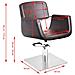 Gabbiano Poltrona Da Barbiere In Similpelle Marrone Helsinki - Foto miniatura 2