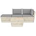 Set Divani Da Giardino Su Pallet 4 Pz Con Cuscini Legno Abete - Foto miniatura 2