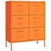 Cassettiera Arancione 80x35x101,5 Cm In Acciaio - Foto miniatura 2