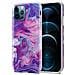 Custodia Compatibile Con Apple Iphone 12 Pro Max In Marmo Rosa Viola No. 19 - Coperchio Protettivo In Silicone Tpu Con Motivo A Mosaico - Foto miniatura 1