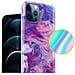 Custodia Compatibile Con Apple Iphone 12 Pro Max In Marmo Rosa Viola No. 19 - Coperchio Protettivo In Silicone Tpu Con Motivo A Mosaico - Foto miniatura 3