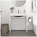Telaio Per Lavabo Da Bagno Con Lavabo Integrato Bianco In Ferro - Foto miniatura 1