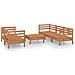 Set Divani Da Giardino 6 Pz Miele In Legno Massello Di Pino - Foto miniatura 2