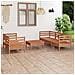Set Divani Da Giardino 6 Pz Miele In Legno Massello Di Pino - Foto miniatura 1
