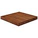 Piano Tavolo Quadrato Marrone Scuro 40x40x4cm Rovere Trattato - Foto miniatura 1