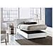 Letto Piazza E Mezza Desirée, Letto Contenitore Con Rivestimento In Tessuto, 100% Made In Italy, Apertura Frontale, Con Materasso Cm 120x190 Incluso, Bianco - Foto miniatura 2